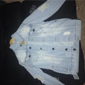 Light blue demon ripped jacket